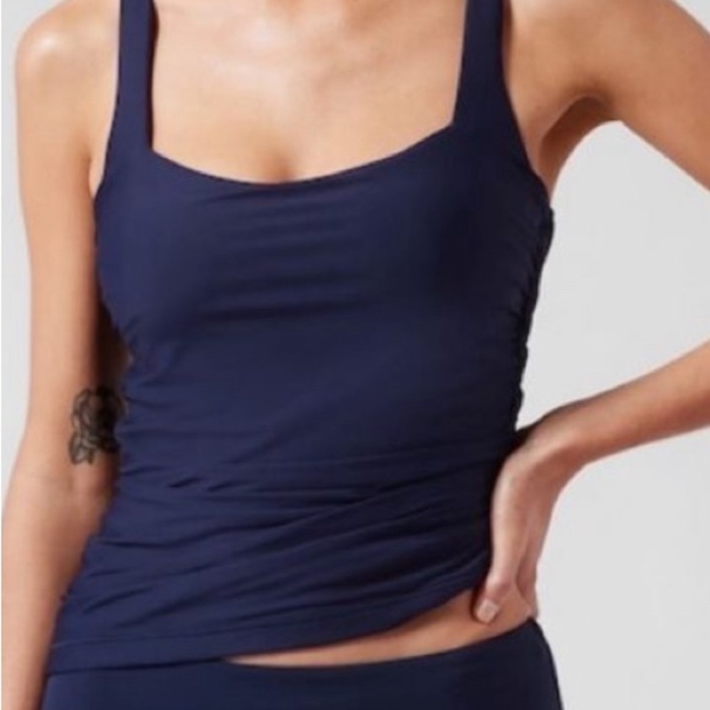 NWT Athleta Square Neck Bra Cup Tankini 36D/DD